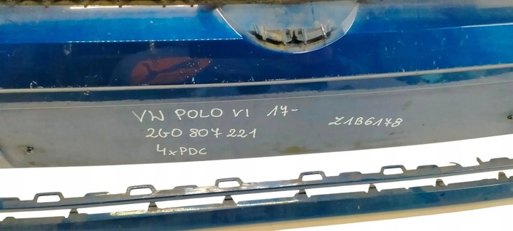 фото №6, Vw polo vi 6 2017- бампер переднє перед 2g0807221 4xpdc