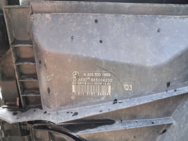 фото №8, Mercedes clk w209 1.8 pas переднє радіатор вентилятор окуляри комплект