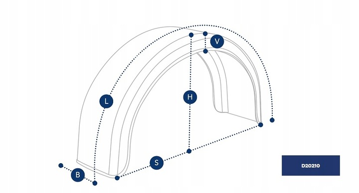 фото №4, 2xbłotnik подкрылок одинарный domar прицеп 15 16