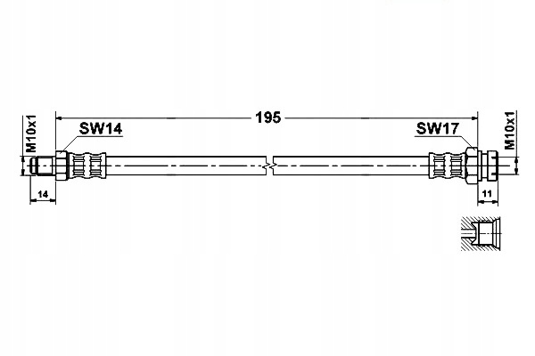 фото №10, Ate 24.5159-0195.3 шланг гальмівний гнучкий