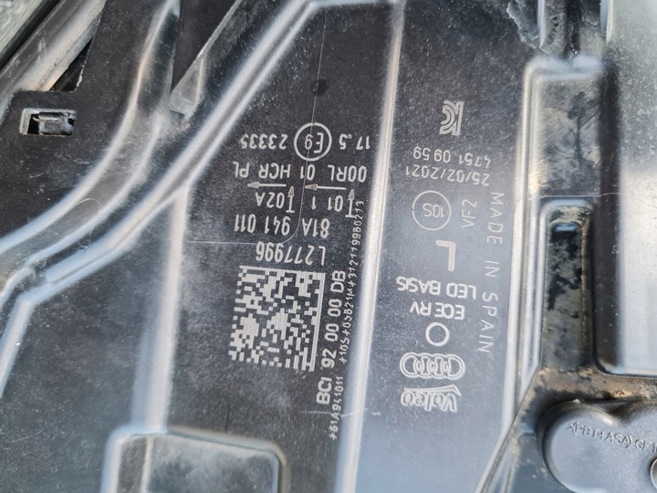 фото №13, Audi q2 sq2 81a рестайлінг повний led база led 81a941011 81a941012 вигідна пропозиція