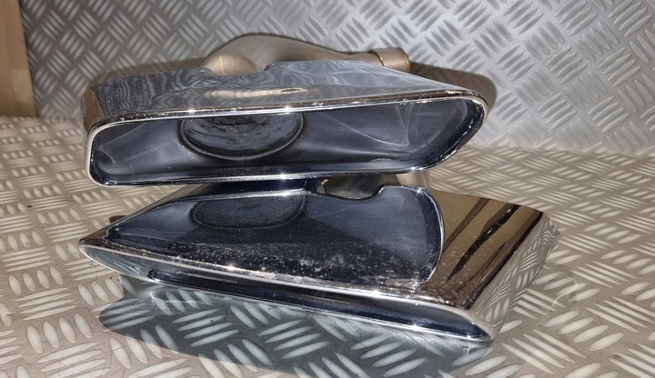 фото №11, Audi q7 4m 3.0 tdi наконечники глушник хром вихлоп 4m0253681j 4m0253682j kpl