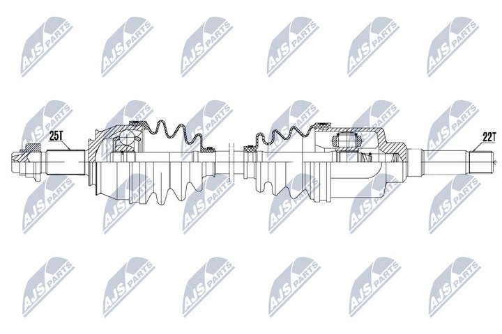 фото №2, Npw-ct-071 nty полуось приводная citroen nemo 1.4hdi