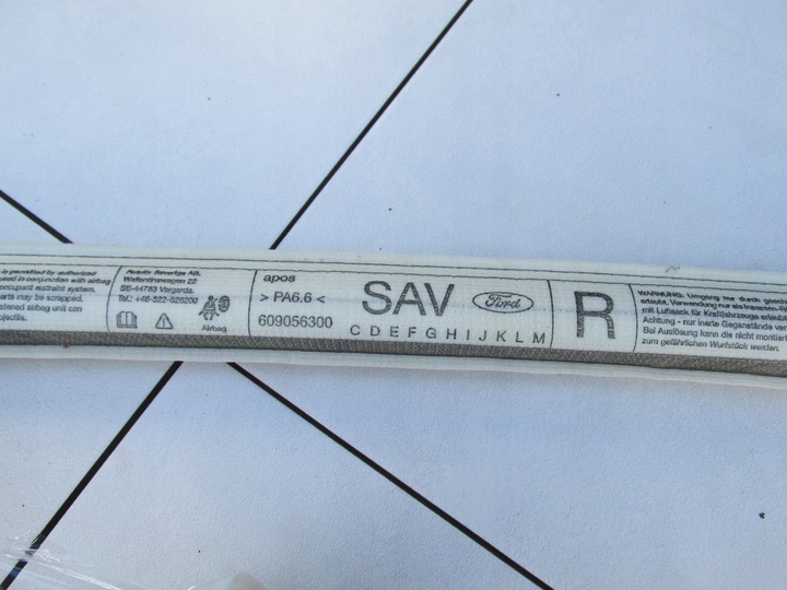 фото №6, Подушка безпеки шторка права ліва s-max mk1 2006 - 2015