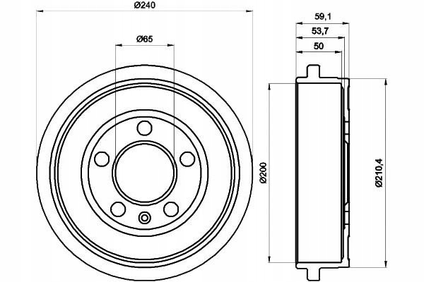 фото №2, Textar комплект bębnów тормозных 6q0609617 6qe609