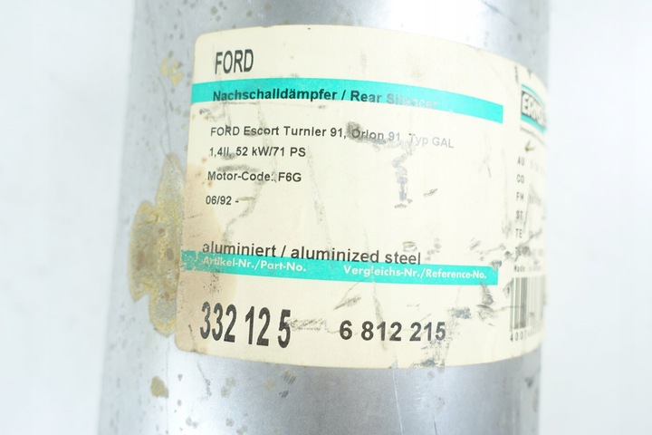 фото №9, Глушитель конечный ford escort 1.4 6812215 1051703