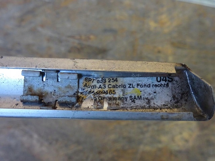 фото №8, Audi a3 8p 8p7 cabrio планки крышные декоративный хром комплект 8p7853145