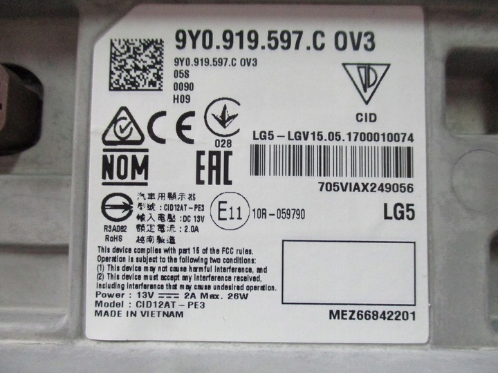 фото №6, Дисплей монітор porsche cayenne 9y0919597c