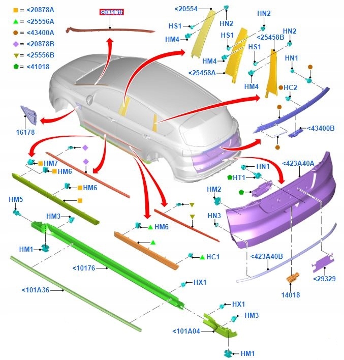 фото №8, Планка правая стёкла перед s-max 2015- чёрный карбон