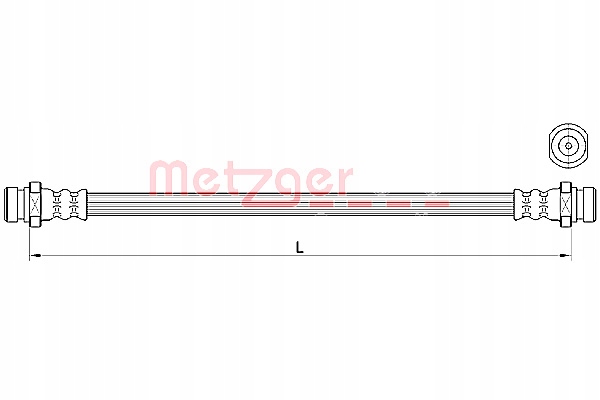 фото №2, Шланг тормозной metzger