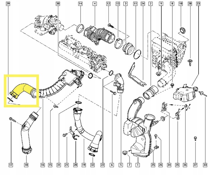 фото №2, Шланг turbo интеркулер renault megane scenic grand scenic megane cc 1.4 tce