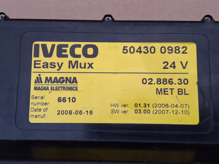 фото №15, Iveco модуль блок керування світла easy mux 02.886.30 504300982