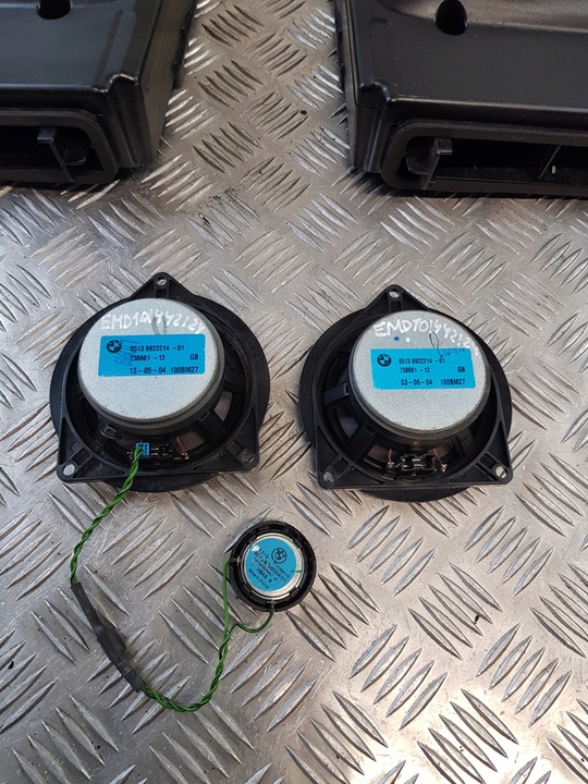 фото №14, Динамік басовий pod сидіння праві + лівий i dwa динаміки w двері bmw 1 e87 04r-