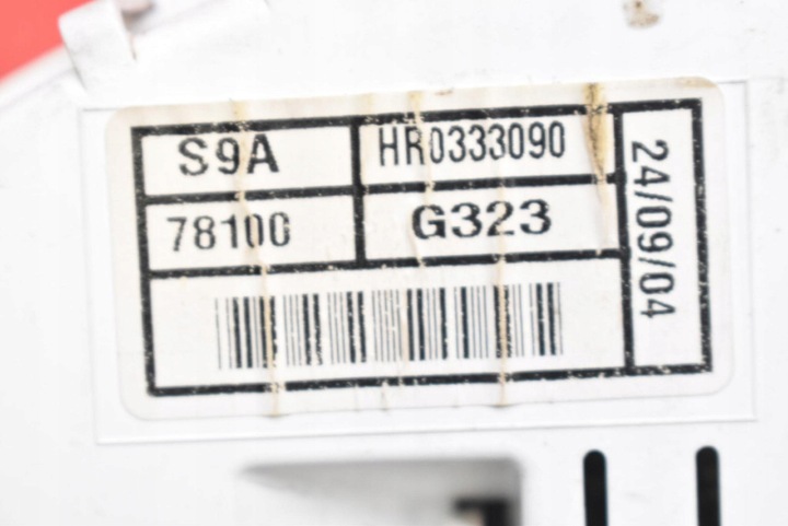 фото №11, Спидометр приборы eu hr0333090 78100g323 honda crv 2 2.0 i-vtec 150 km 04-06