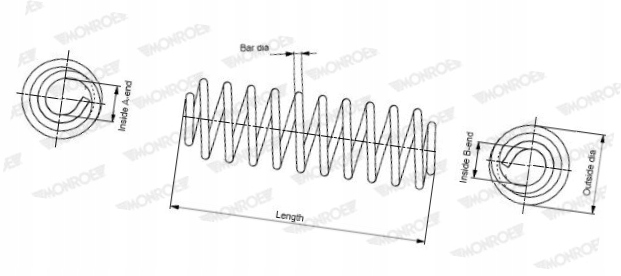 фото №2, Monroe sp3956 пружина підвішування