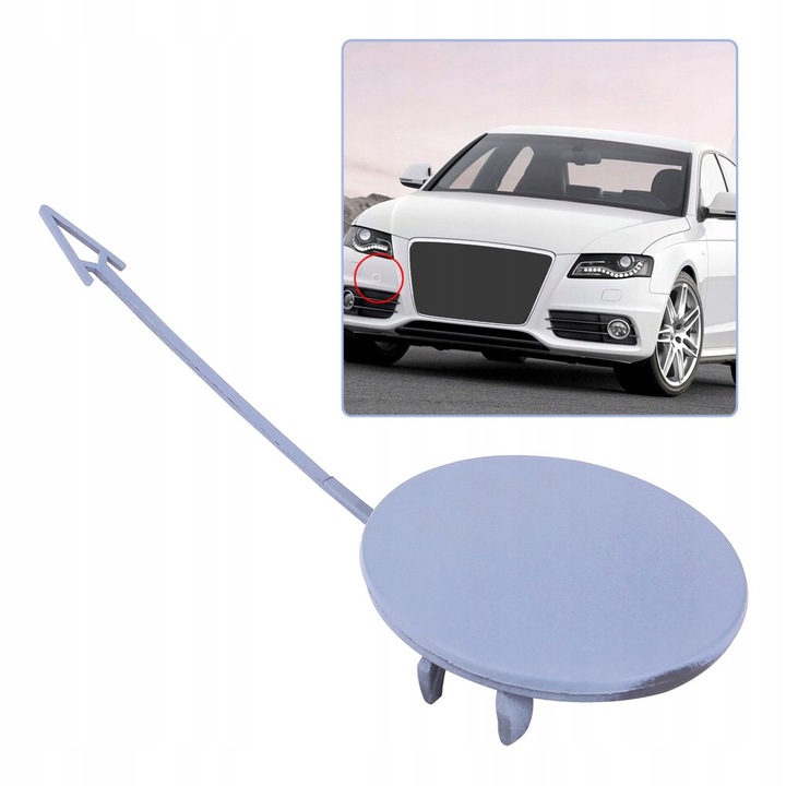 фото №16, Кришка передньої бампера бампер заглушка фаркоп abs сірий 8e0807241c