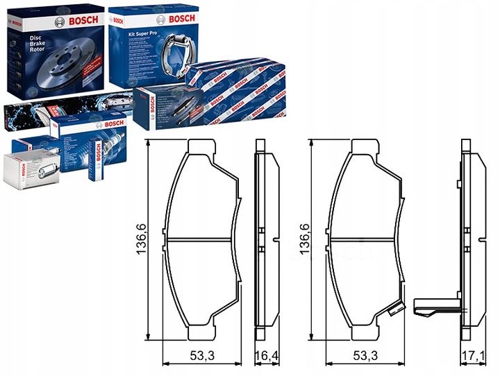 фото №1, Bosch гальмівні колодки гальмівні suzuki liana 1.3/1.4d/1.6