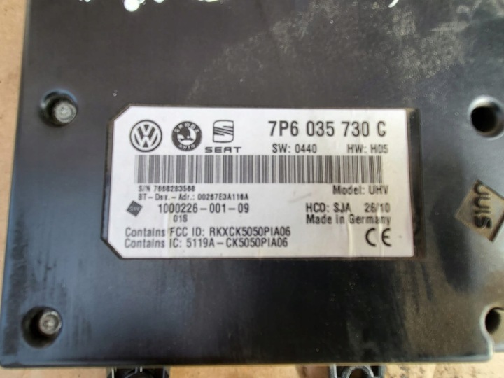фото №2, Seat ibiza 6j модуль блютуз 7p6035730c