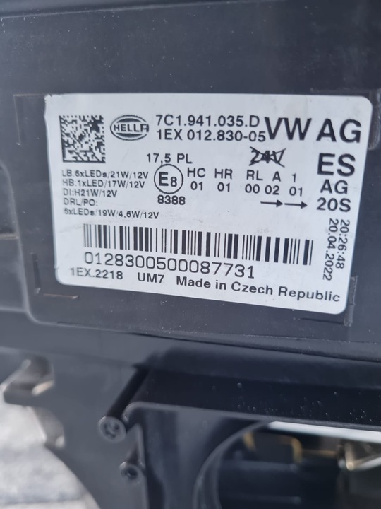 фото №13, Vw crafter man tge 7c1 лампы перед полный led динамический 7c1941035d 7c1941036d