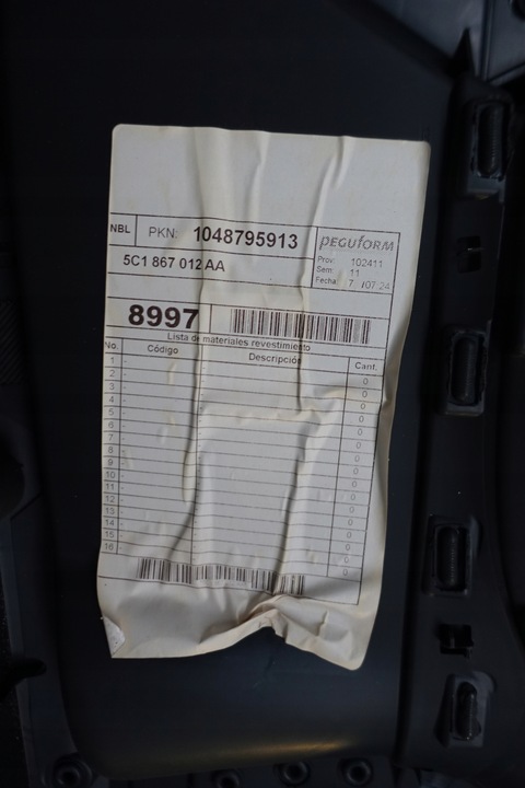 фото №7, Vw beetle 5c обивка боковина дверь правый перед правая передняя 1x ambiente