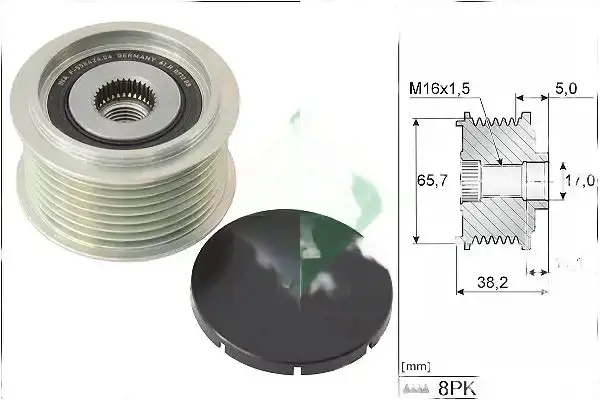 фото №1, Зчеплення генератора колесо пасове 535 0274 10 ina