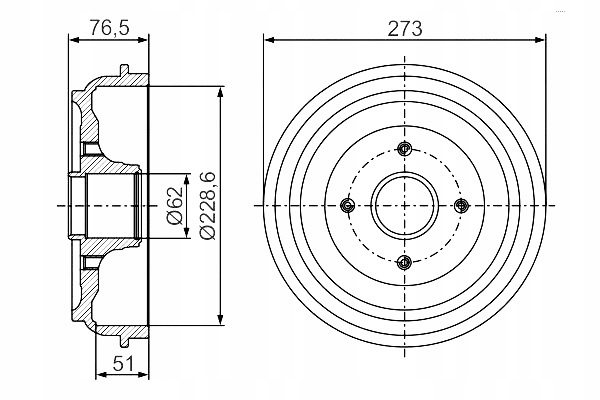 фото №2, Барабани гальмівні 2szt. зад ds ds 3 citroen c3 ii c3 iii c-elysee ds3