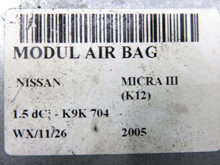 фото №8, Модуль подушка  nissan micra k12 0285001474 98820ax502