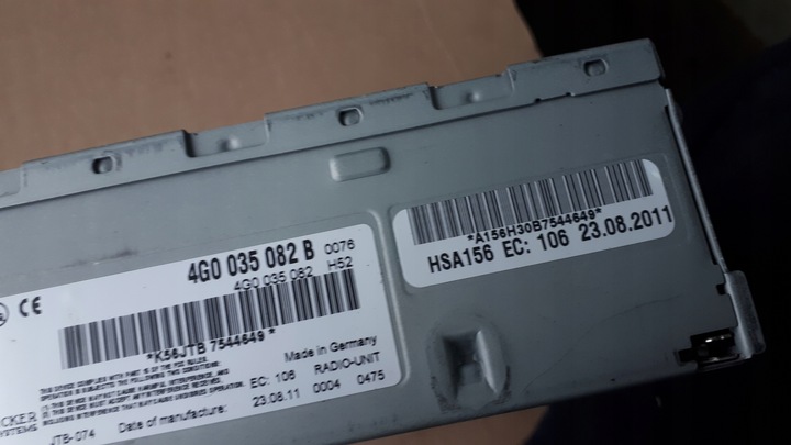 фото №6, S4 b8 a4 тюнер модуль радио 4g0035082b a5 s5 q5