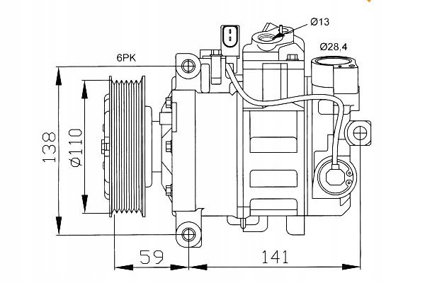 фото №8, Компрессор кондиционера audi a4 2000-2004