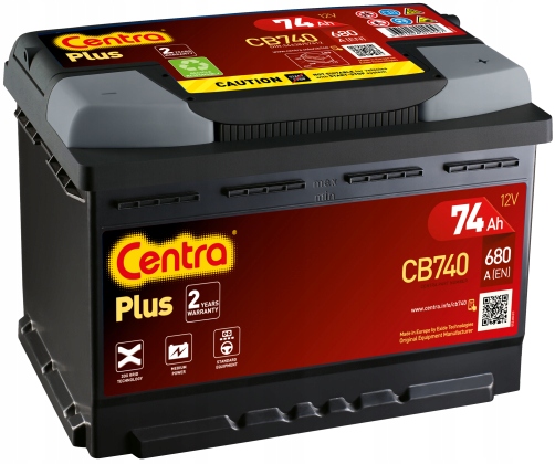 АКУМУЛЯТОР CENTRA PLUS CB740 74AH 680A