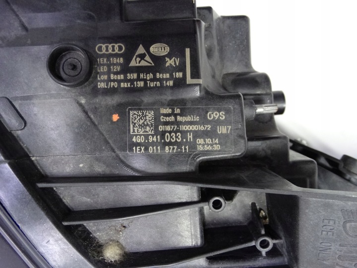 фото №11, Audi a6 c7 рестайлінг 4g 14-18 фара ліва повний led 4g0941033h оригінальна