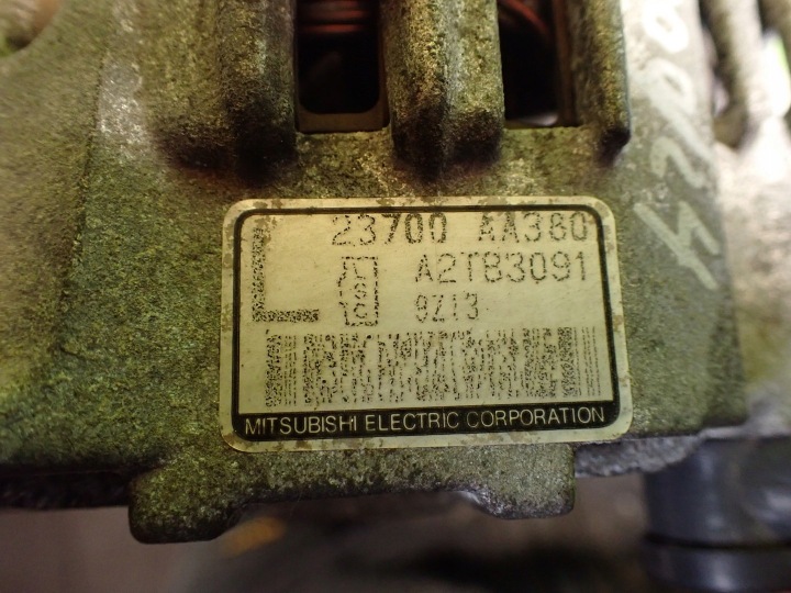 фото №7, Генератор subaru forester i рестайлинг 2.0 b 00r 23700-aa380 a2tb3091