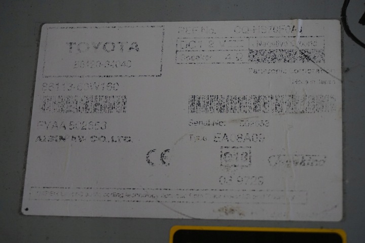 фото №7, Toyota verso радіопрогравач навігація gps 86120-64040 86113-60w160 2011рік
