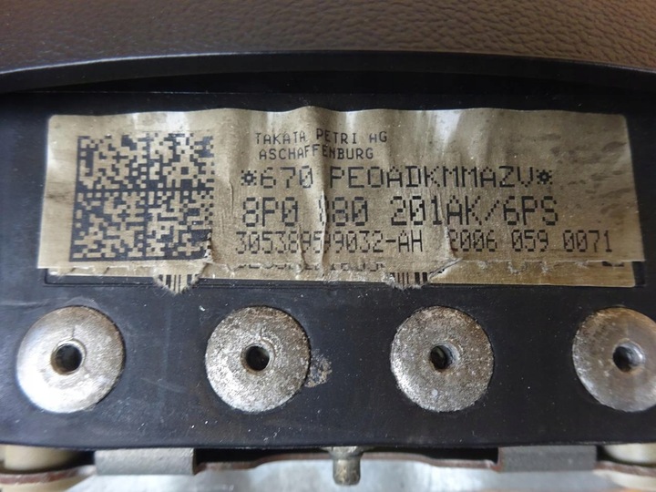 фото №8, Audi a3 8p рестайлинг 08-12 подушка безопасности подушка безопасности водителя 8p0880201ak