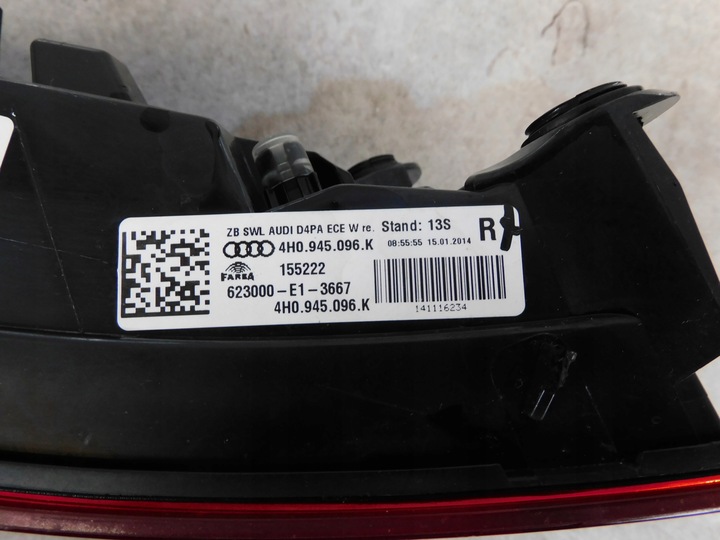 фото №14, Audi a8 d4 4h рестайлинг лампы зад matrix лампа правая левая хром комплект