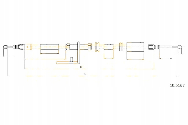 фото №1, Трос тормоза ручного трос lr001031 lr007496 k17
