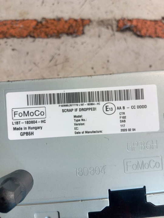 фото №7, Ford fiesta mk8 радіо навігація l1bt-18d804-hc