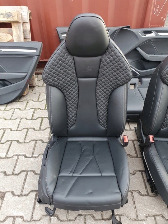 фото №9, Audi a3 s3 rs3 8v комплектная обивка кожа обшивки сиденья supersport recaro