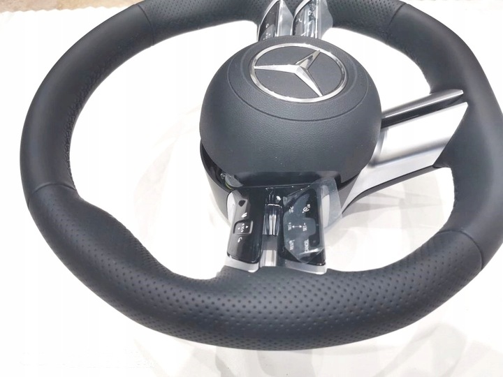 фото №5, Mercedes amg w206 w223 w213 w257 w167 кермо + подушка безпеки чорна нитка