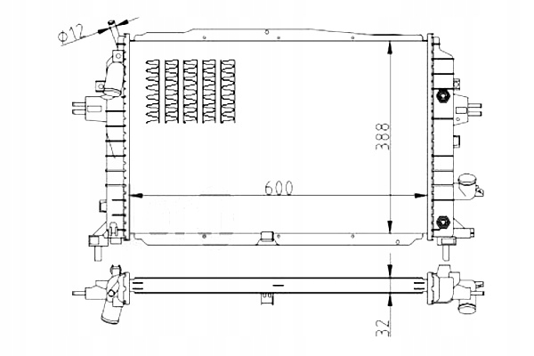 фото №10, Радиаторов воды opel zafira b 2.0 1.9cdti 05-