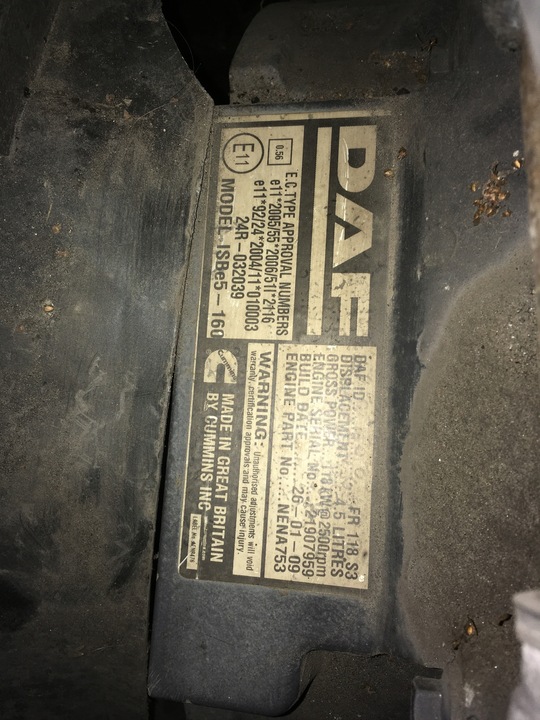 фото №2, Двигун daf lf 160 євро 5 fr118s3 isbe5-160 kpl