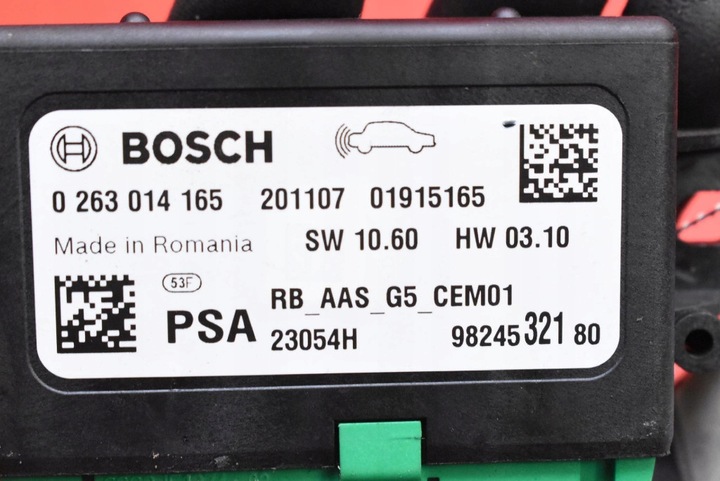 фото №7, Блок управления модуль парковка pdc 9824532180 0263014165 citroen c3 iii рестайлинг
