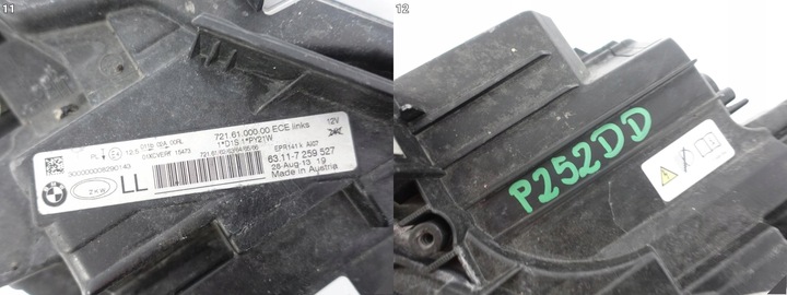 фото №12, Bmw f30 f31 11-15 лампа ксенон + led управляемая динамический левая перед европа