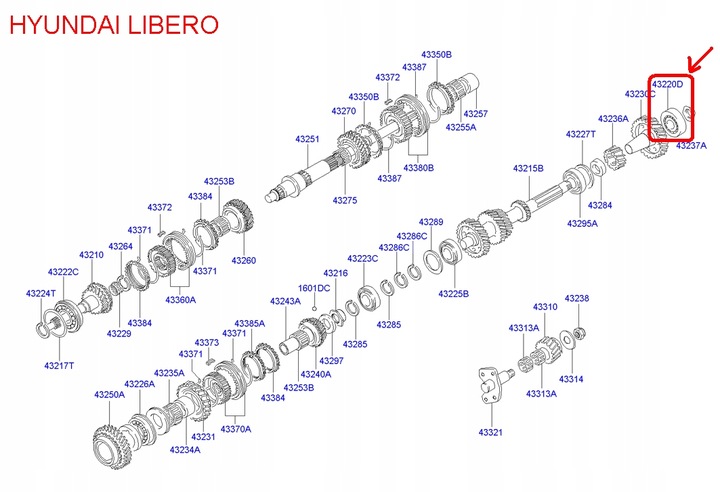 фото №6, Підшипник коробки передача. kia hyundai 01-11 432204a040