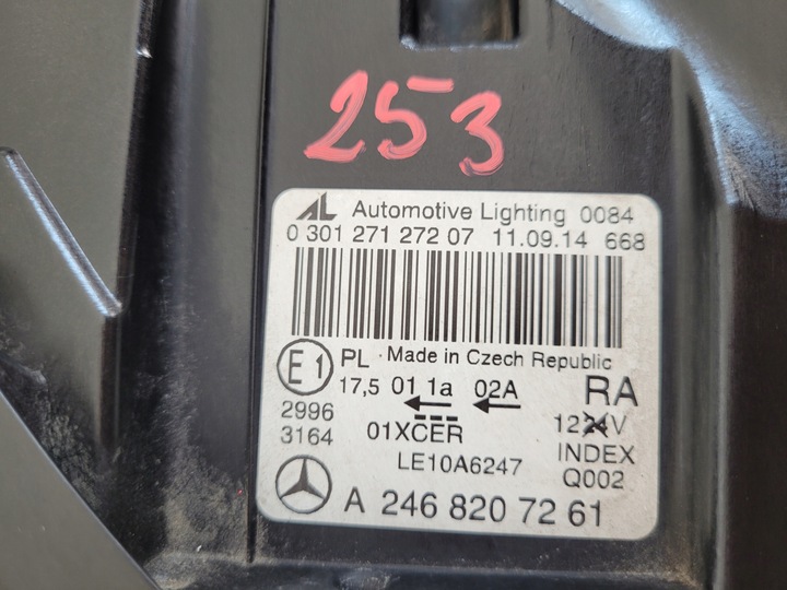 фото №8, Лампа правая передняя фара правые mercedes b-klasa w246 a2468207261 eu