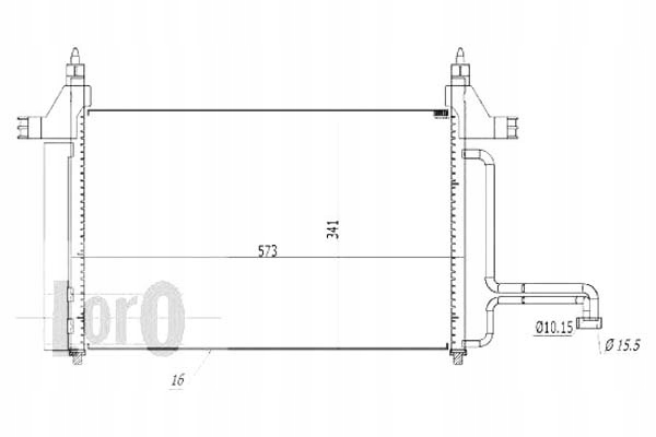 фото №2, Dep016-016-0007 конденсатор кондиционера fiat stilo