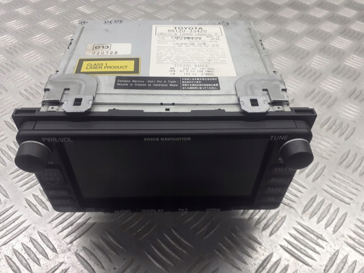 фото №1, Радио оригинальные toyota corolla e12 1.6 vvti 86120-33420