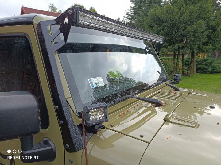 фото №10, Кріплення do планки led 52" + нижня кронштейни лампа jeep wrangler jk rtech