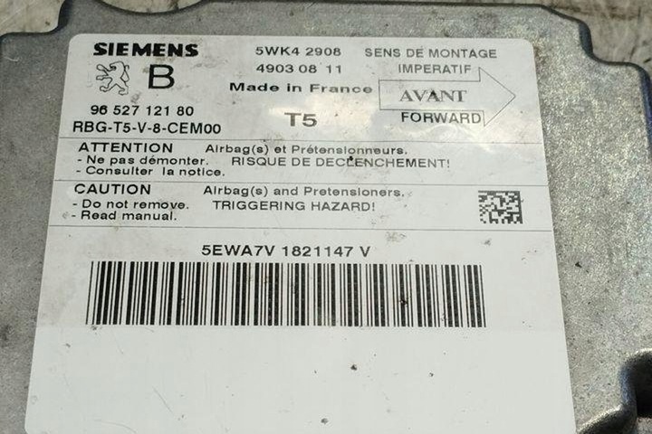фото №4, Модуль подушка безпеки peugeot 307 3a/c 9652712180 1.4l бензин 55kw 2004
