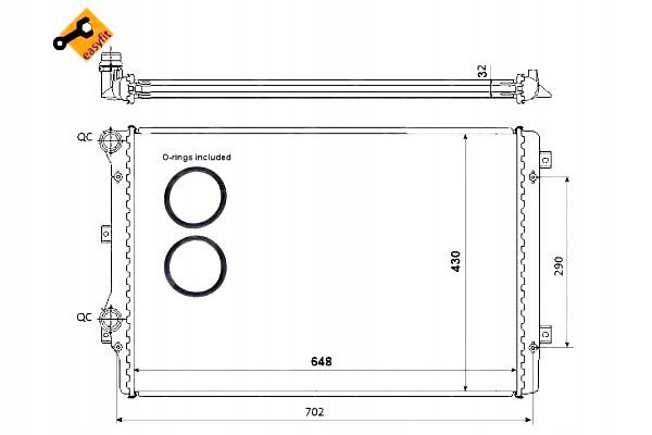 фото №1, Nrf радіаторів vw води golf v 1,4-2,0tsi 03- nrf